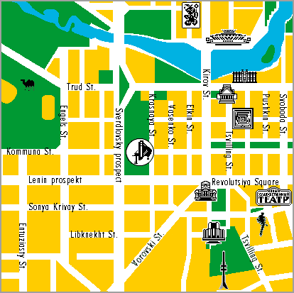 Map of downtown, 13K